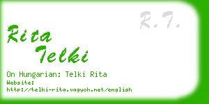 rita telki business card